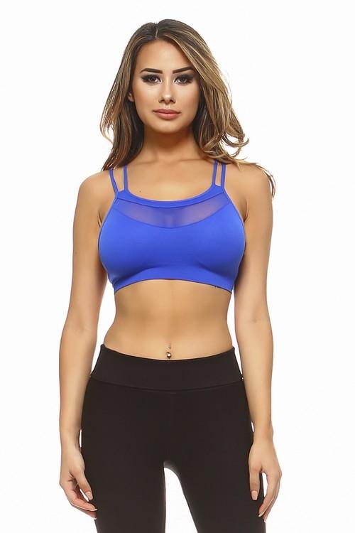Pretty Fit Woman in a Light Blue Sports Bra, Stock Photo - Image of adult,  vertical: 33674200