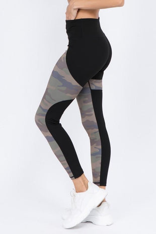 Women's Plus Size Active Buttery Soft Tie-Dye Workout Leggings. •  Elasticized pocket waistband • Unique tie-dye print design • 4-way stretch  for a move-with-you feel • Super soft brushed knit fabrication •