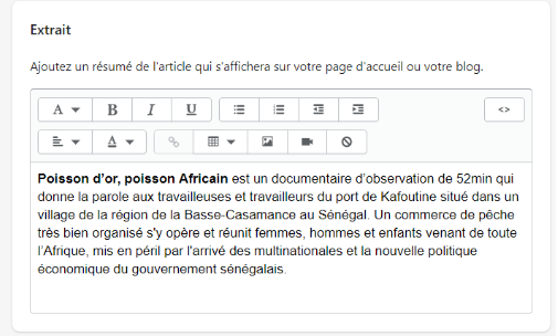 extrait poisson d'or poisson africain