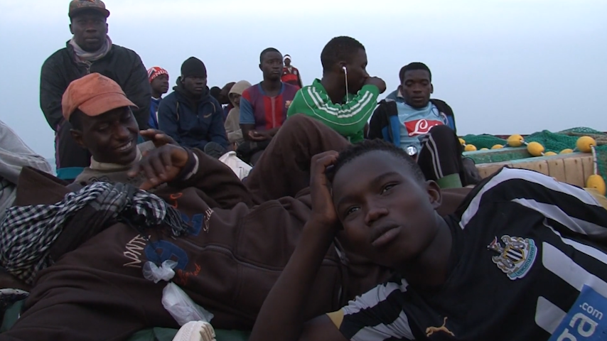 African boy Senegal dreaming boat fishermen 