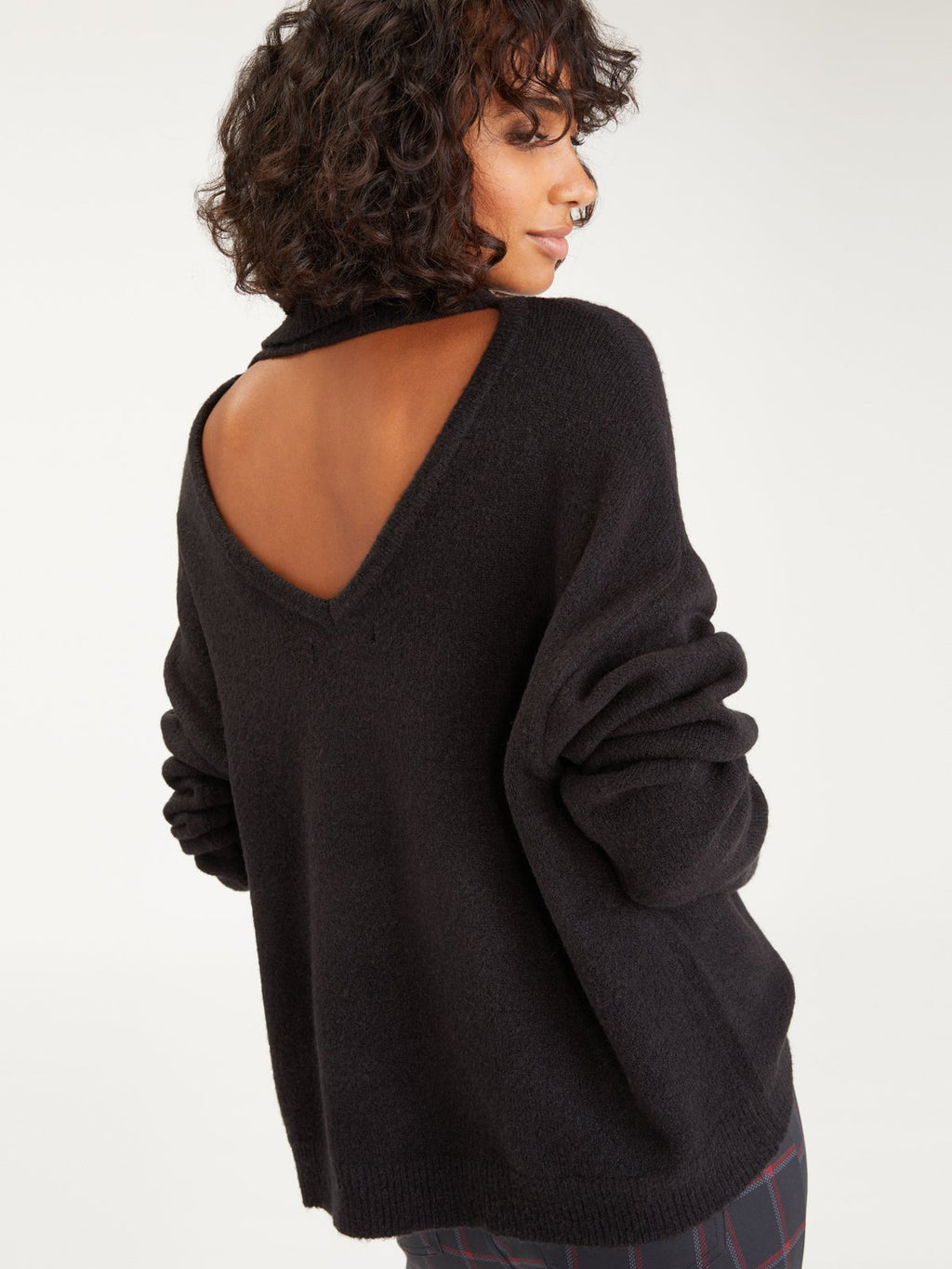 Black Mock Neck Chenille Sweater – Dawson & Daisy Boutique