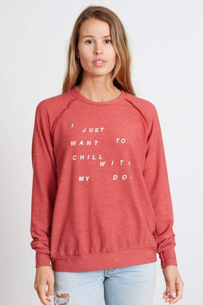 The Marybeth - Chill With My Dog L/S Top | Cherries Jubilee