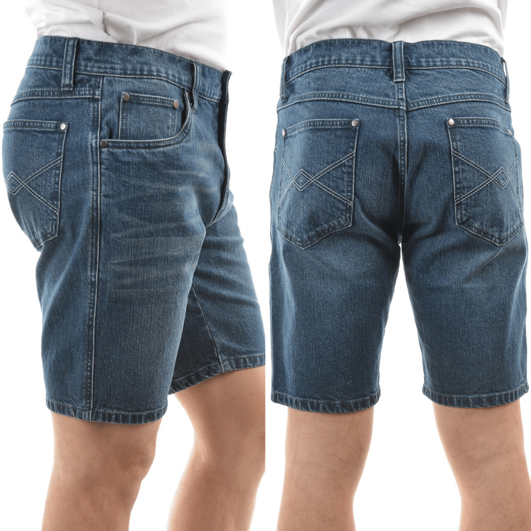 Pure Western Mens Morrison Stretch Denim Shorts