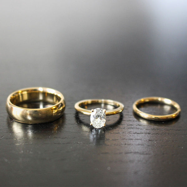 Yellow Gold Wedding Set