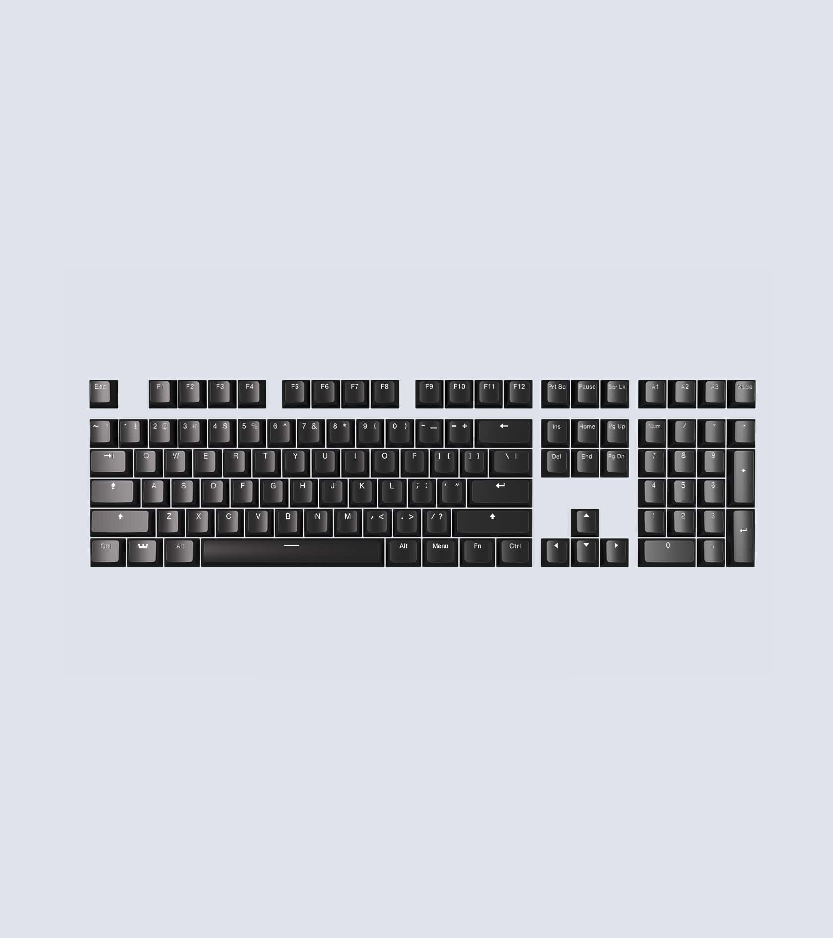 Wooting Double Shot Backlit PBT Keycap Set - Just Black | Wooting