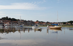 high tide at blakeney quay north norfolk