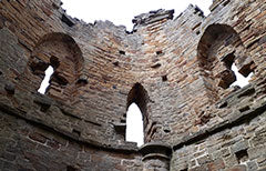 mowbray castle, one of the follies at hackfall woods in Grewelthorpe, Yorkshire