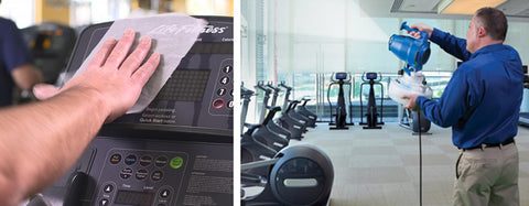 5 steps to reopen a gym - Step 3 Ongoing Sanitation Disinfecting and Cleaning for gyms