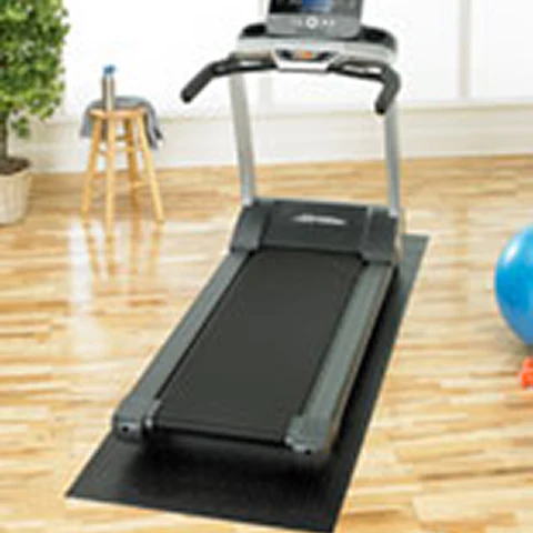 avoid static electricity build-up by using a mat under treadmill or elliptical to stop the zap in your workout or run