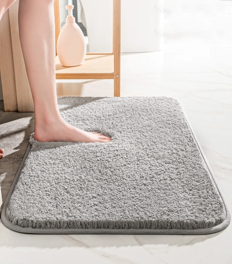 Luxury 100% Natural Cork Thick Bath Mat Anti Slip Bathroom Floor Mat 62 x  46cm