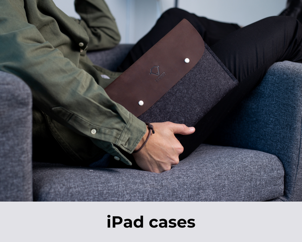 iPad felt leather case