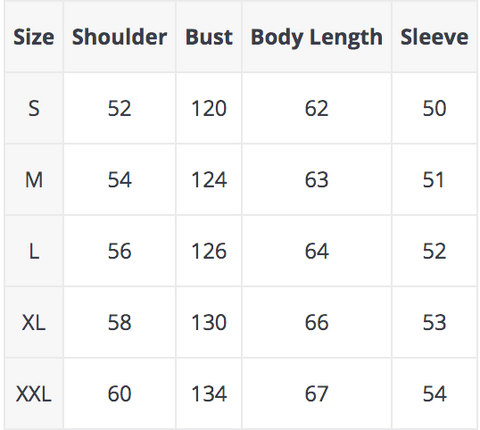 Measurement in cm.