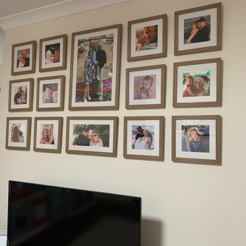 framed pictures gallery wall