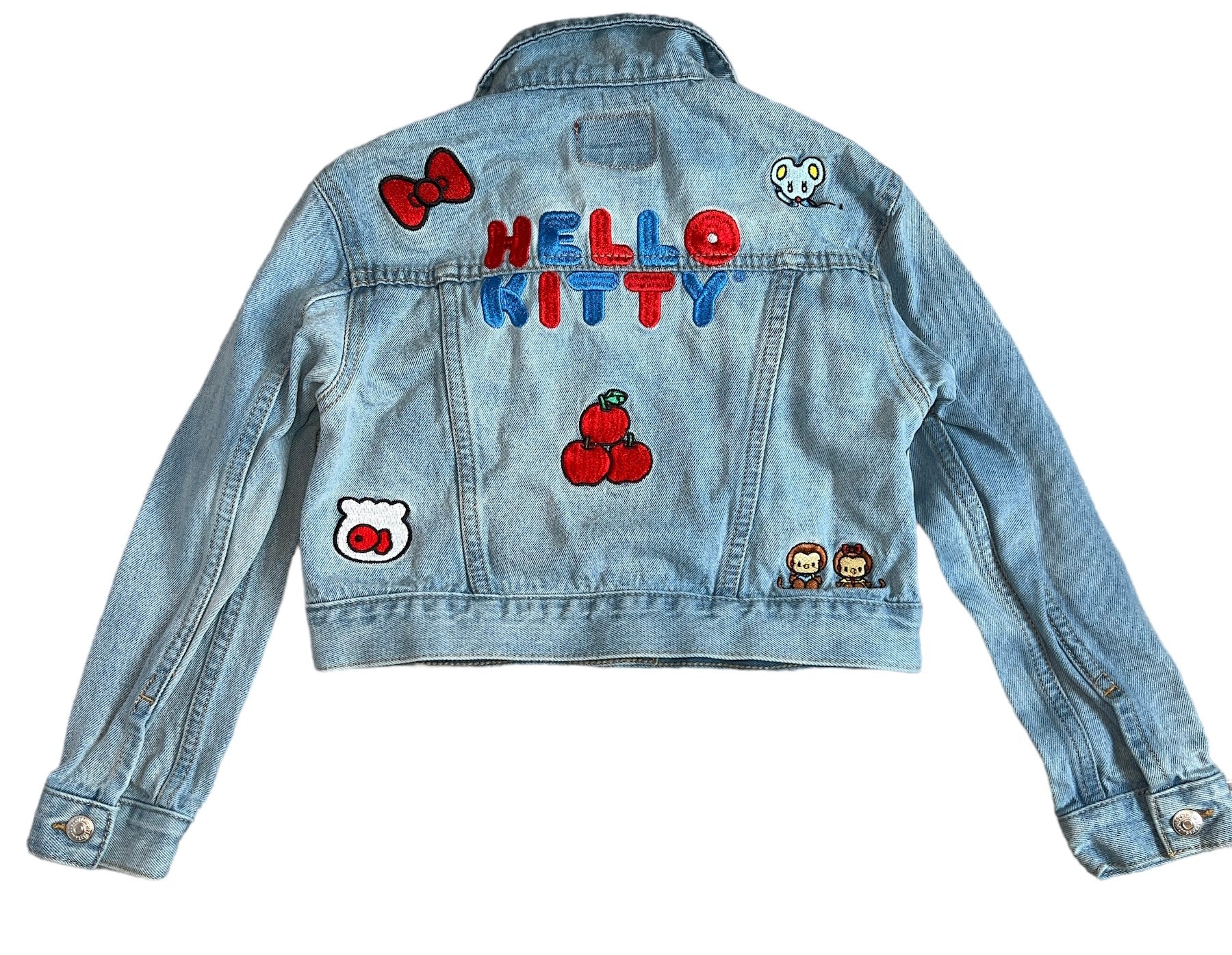 Levi's Kids girls Hello Kitty Sanrio cropped jean jacket with patches –  Makenna's Threads