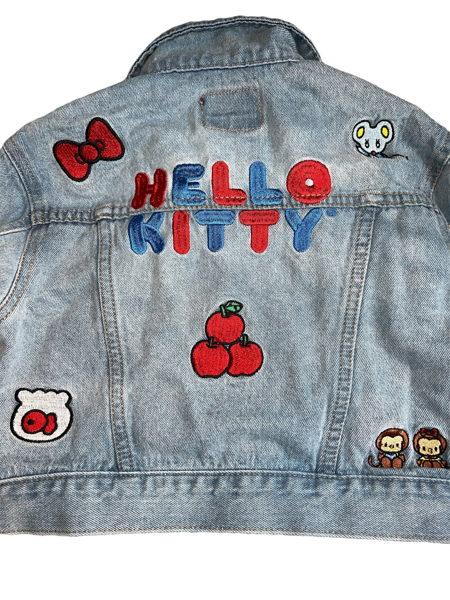 Levi's Kids girls Hello Kitty Sanrio cropped jean jacket with patches –  Makenna's Threads