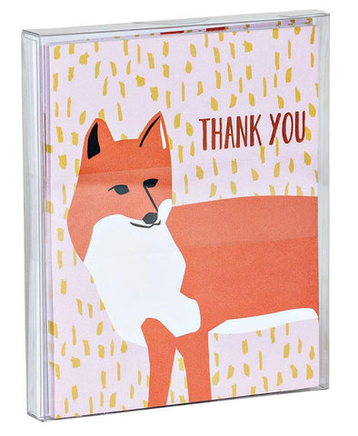 foxy thank you notecards