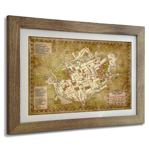 marcador monte Vesubio llenar Plano antiguo de Talavera de la Reina – Enmarcado – Planos Carta Puebla