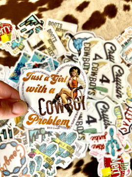 Cowboy Problem Sticker