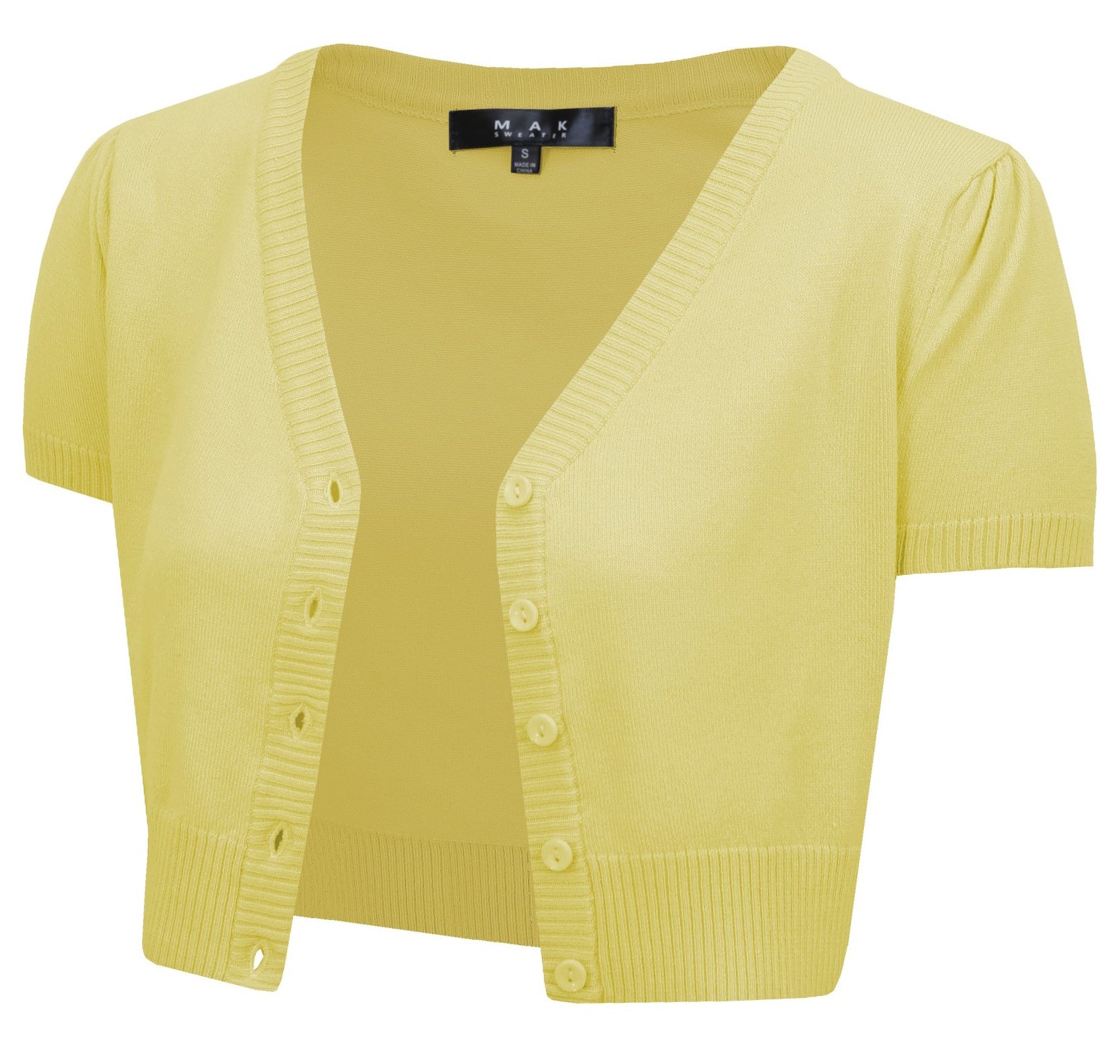 Short Sleeve Cropped Bolero Cardigan Sweater Vintage Inspired | YeMak  Sweater