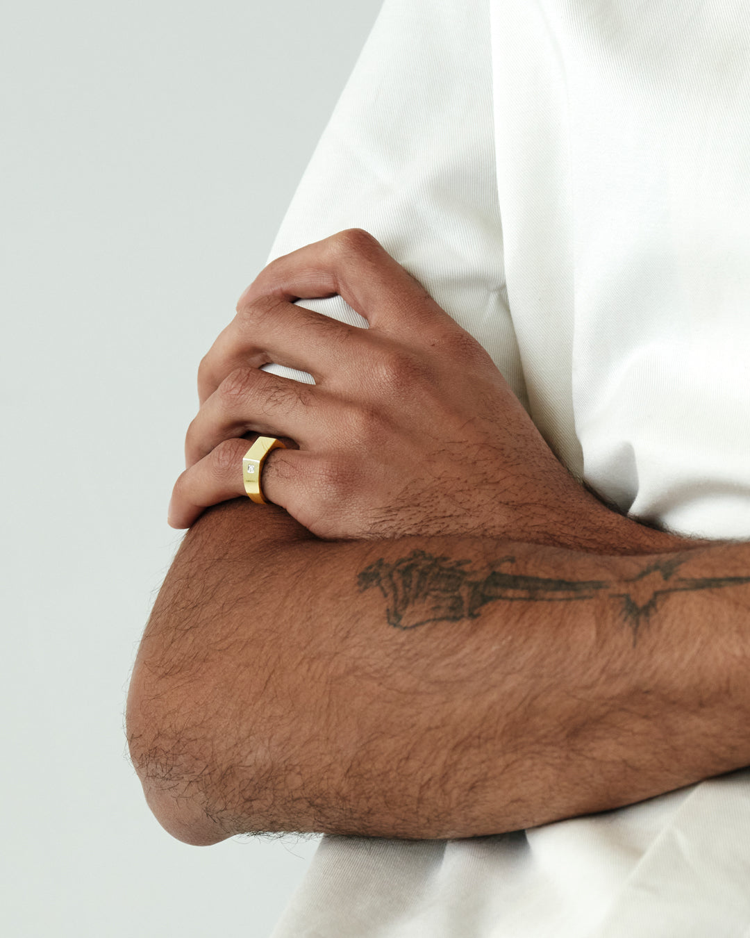 Westhill // Gold Diamond Sharp Signet Ring