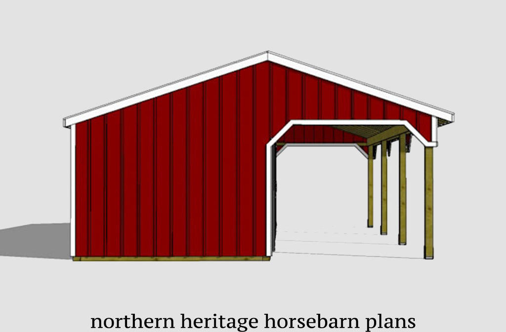 Horse lean to plans