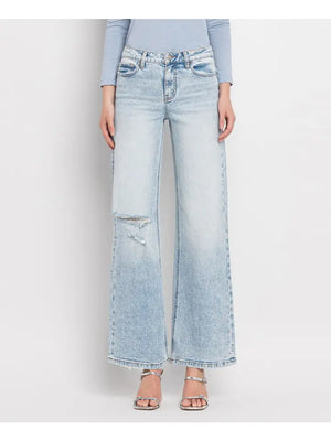 Tummy Control Super High Rise Wide Leg Jeans - Ash & Arrow Boutique