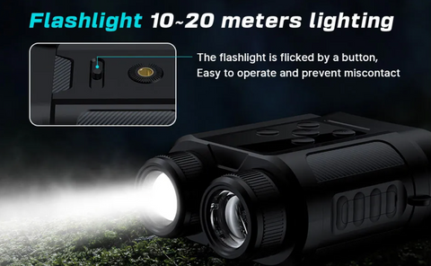 N08 Night Vision Binocular Camera 2.7K UHD, 8x Digital Zoom