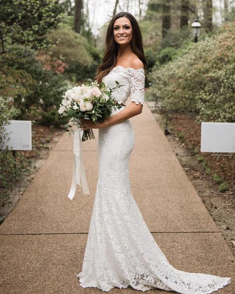 two piece mermaid wedding dress