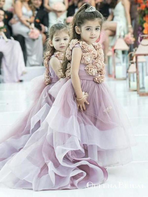 dusty pink girls dress