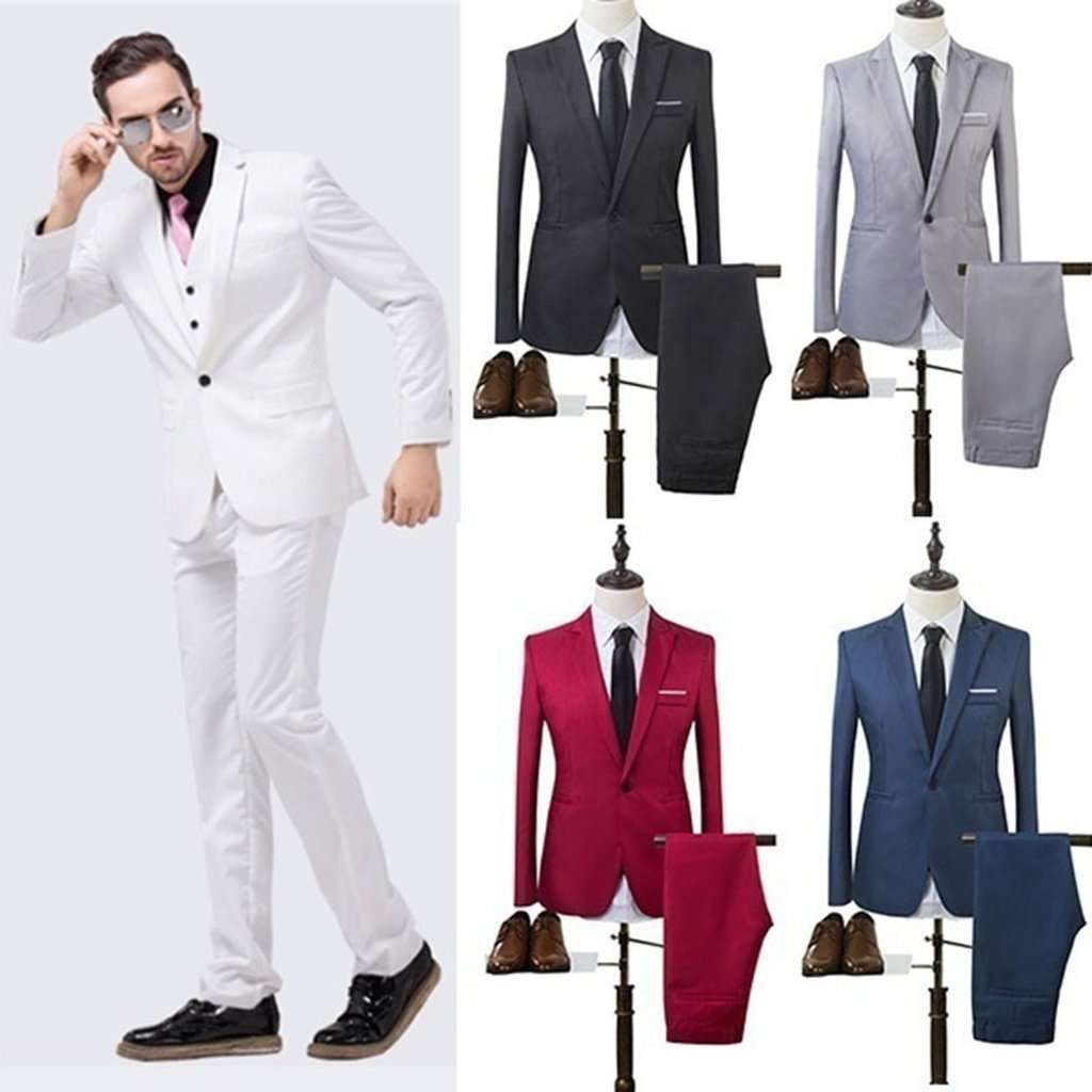 Classic Men Suit Slim Small Suit Wedding Groom Wear Men Suit