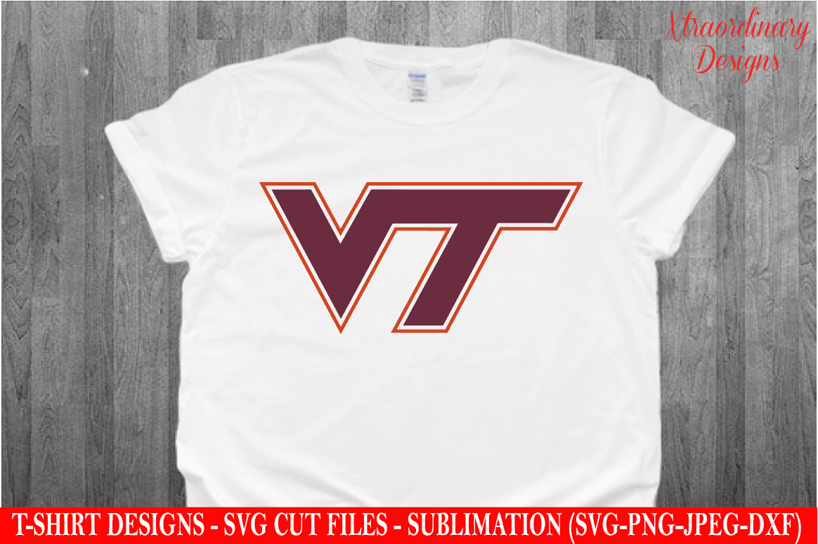 Virginia Tech Hokies Sports Logo Mascot svg T-Shirt Design for Cricut and Silhouette - Xtraordinary Designs