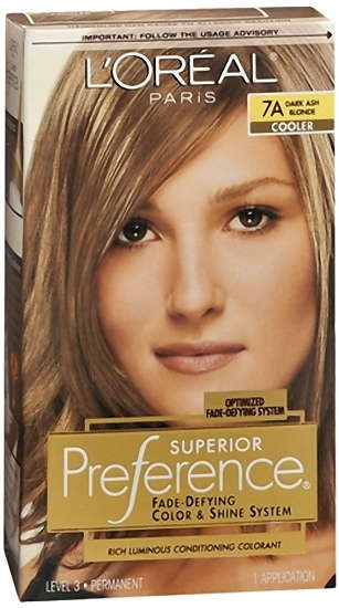 L Oreal Superior Preference 7a Dark Ash Blonde Familyotc