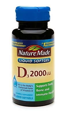 Nature Made Vitamin D3 2000 Iu Liquid Softgels 90 Ea