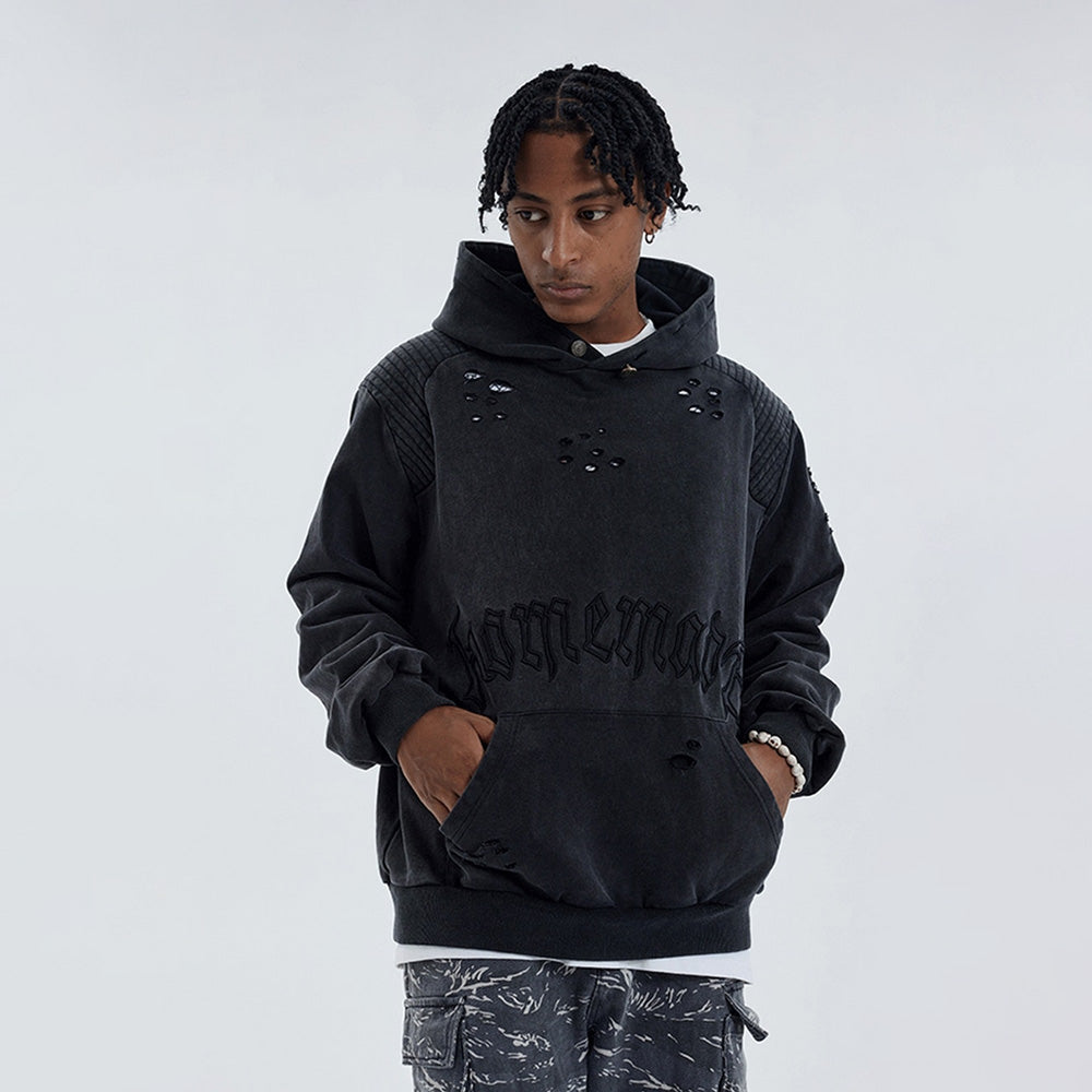 Acid Washed Oversized Hoody-BY191