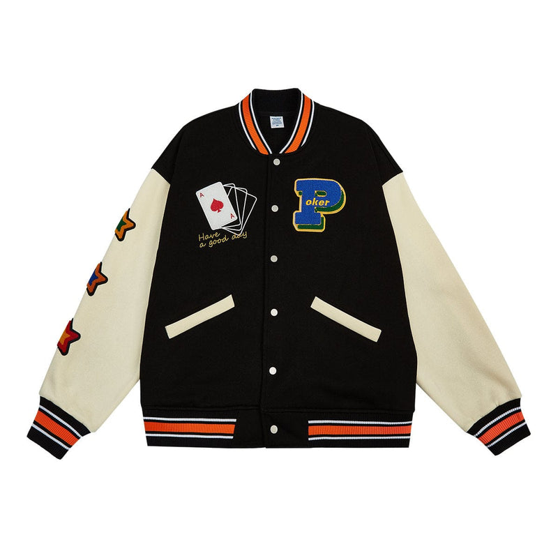 Poker Lucky Varsity Jacket - Vintage Baseball Jacket – Prisoner.wtf™