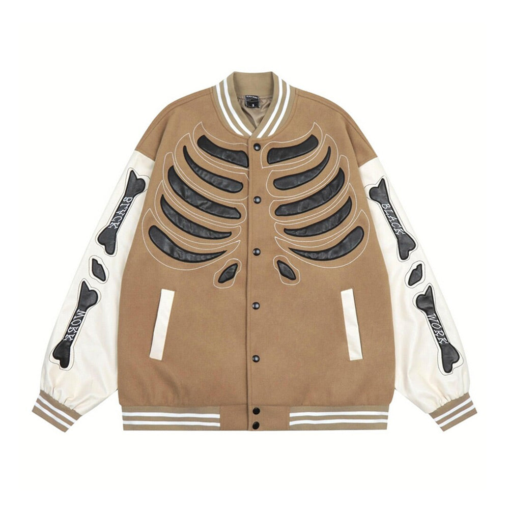 LV AW21 Tourist vs Purist skeleton varsity college jacket SZ:54 –  Bankofgrails