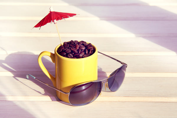 Iced Coffee and Sunshine Cup, Iced Coffee Glass Cup, Cute