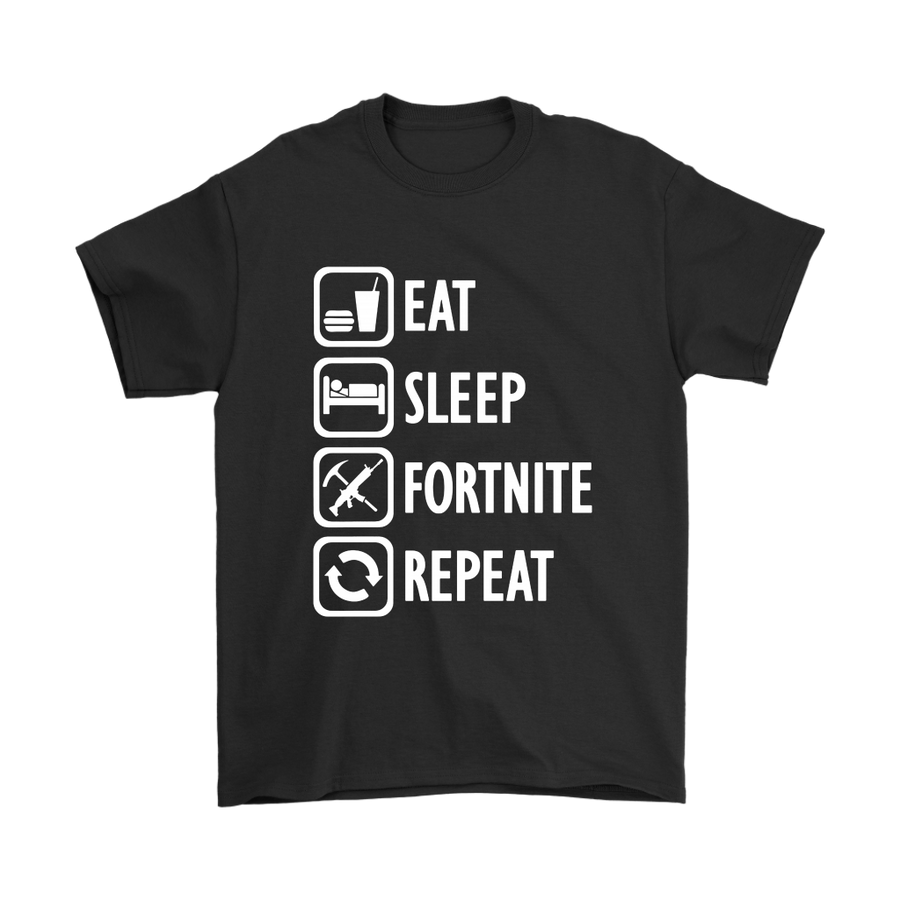 eat sleep fortnite repeat for gamer fortnite battle royale shirts potatotee inc - oregon fortnite