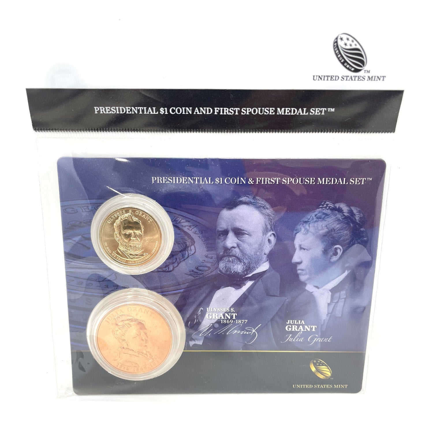 U.S. Mint Presidential $1 Coin and Spouse Medal Set: Ulysses