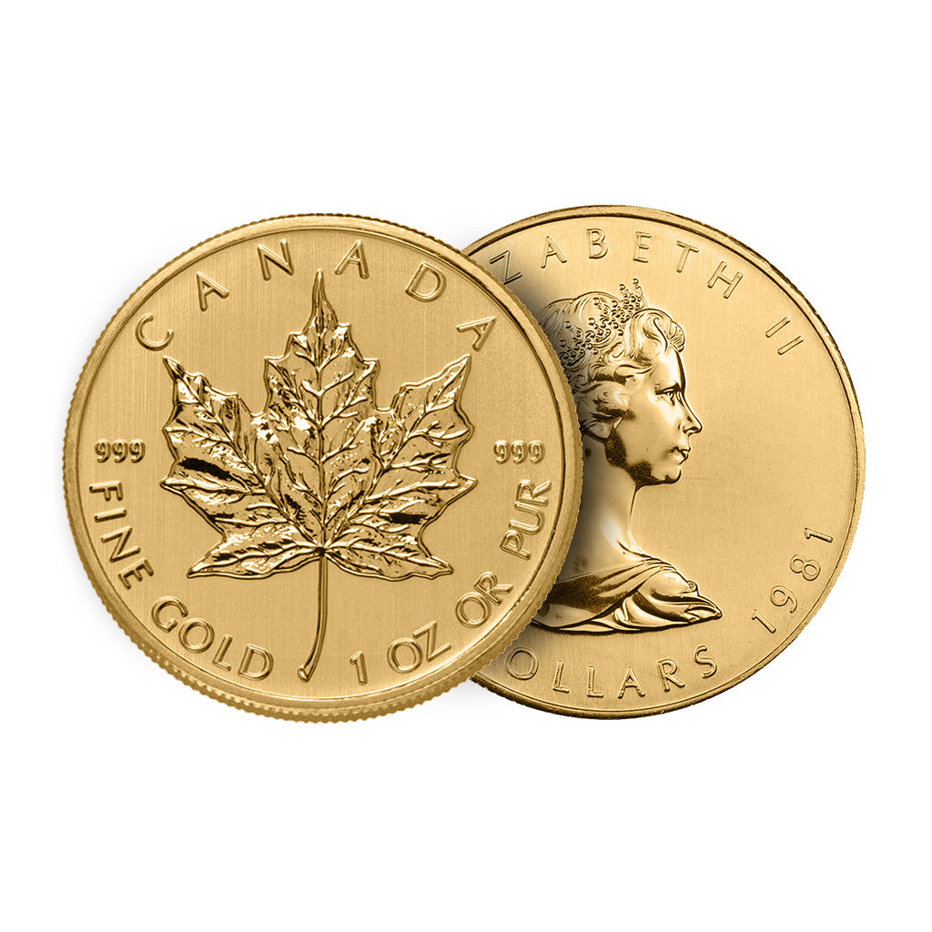 1 oz Canadian Gold Maple Leaf (.999) (Year Varies) - Olevian Numismatic Rarities
