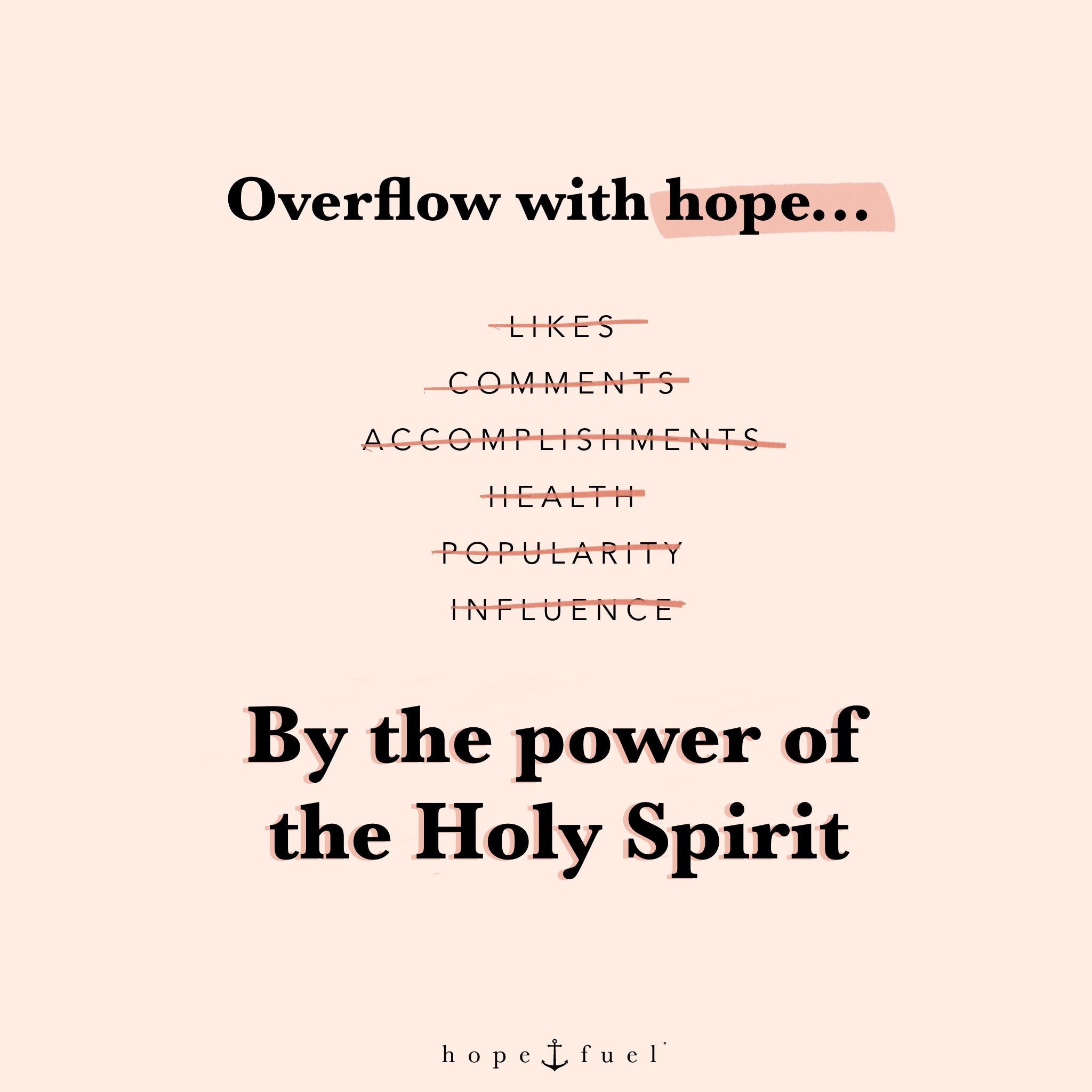 overflow with hope by the power of the holy spirit