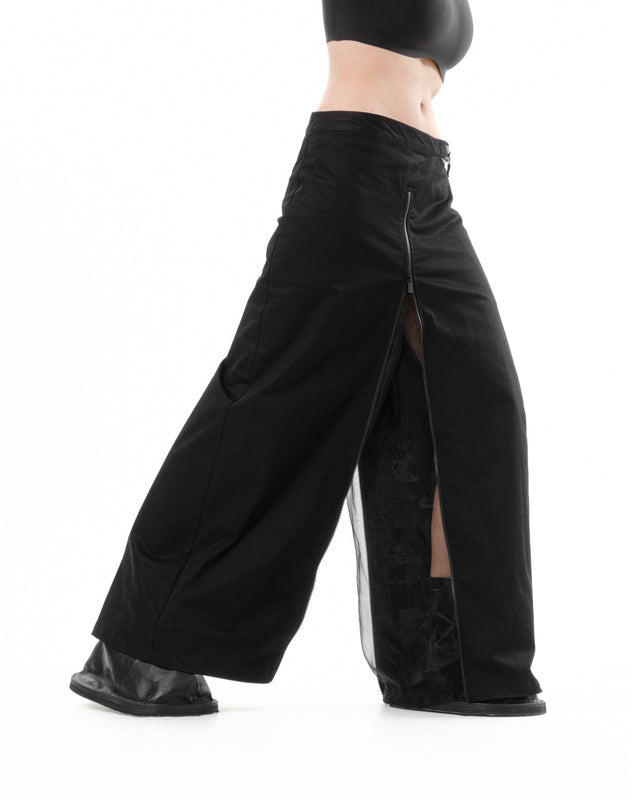 DIAPHANUM 3D PLEAT FRONT WRAP TROUSERS – VAGUE