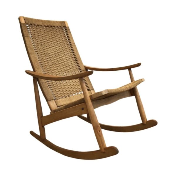 wood and rope rocking chair