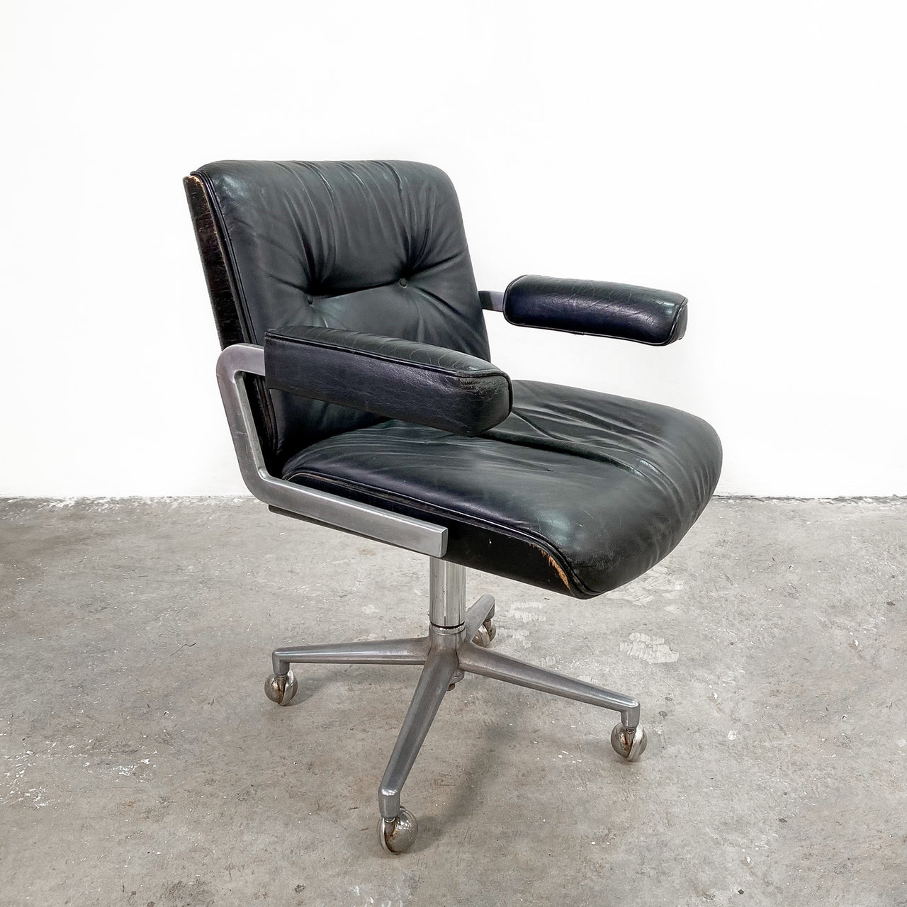 leather office chair mid century