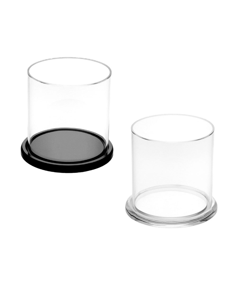 Clear Round Display Cases with Base – Source One Displays