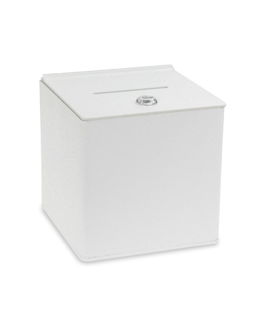 Donation or Ballot Box with Lock & Key in 6″, 8″, 10″, 12