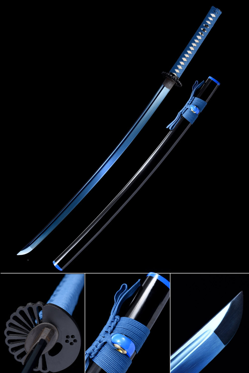 blue anime katana sword