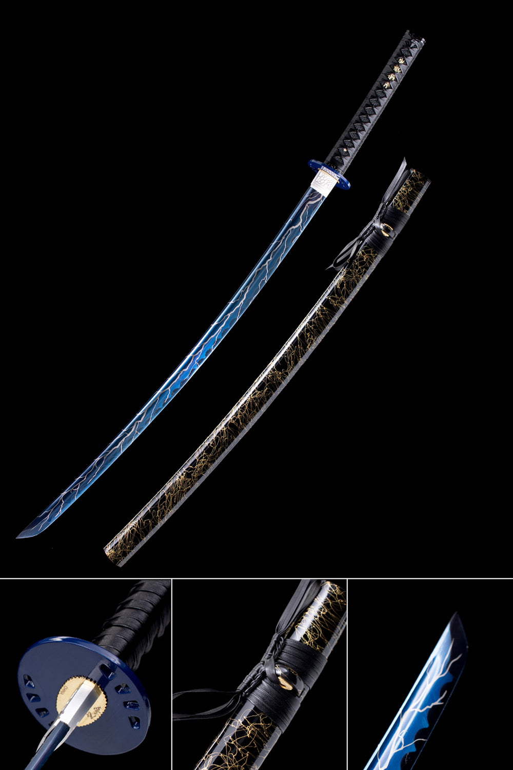 blue katana sword