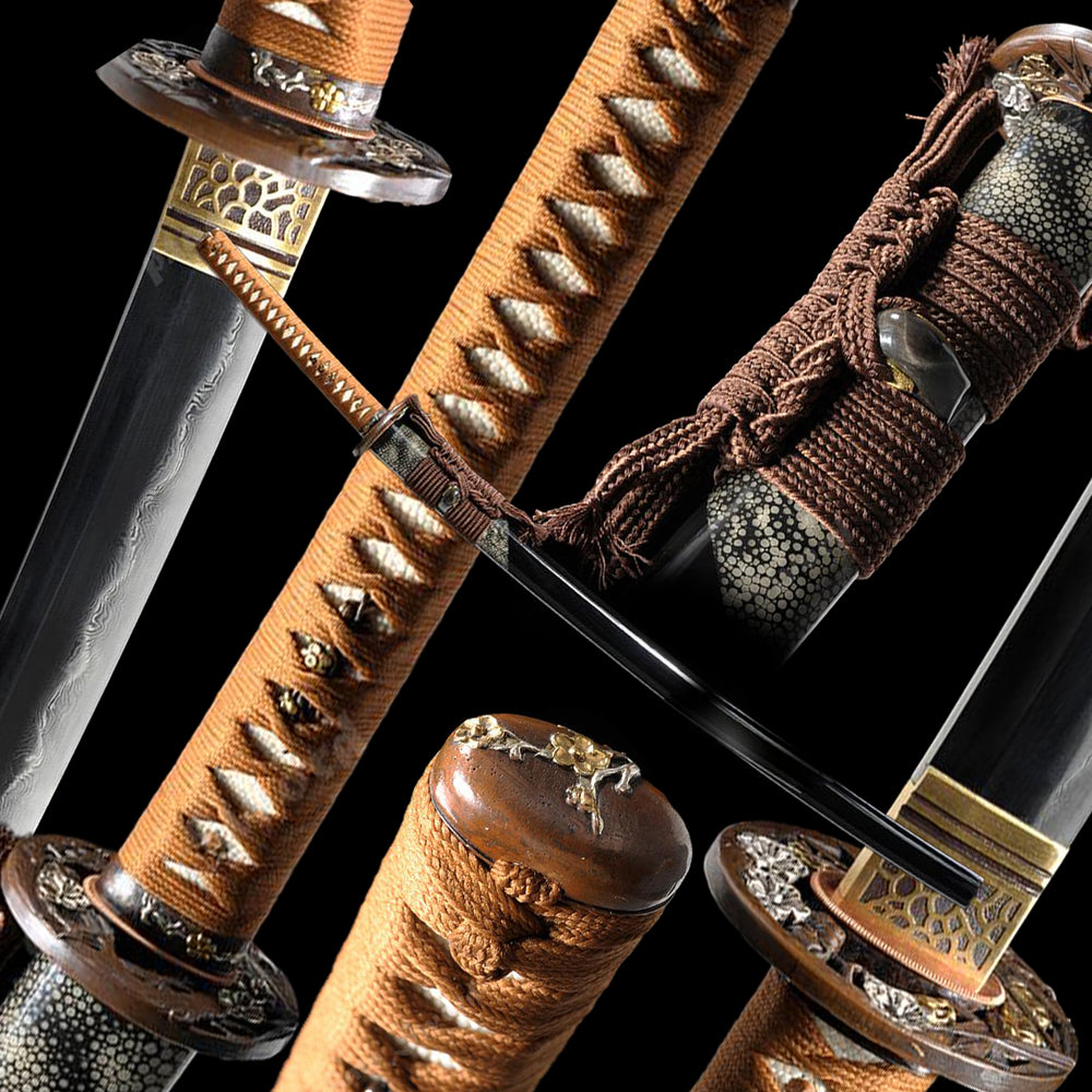 Real Katana  Handmade Real Japanese Katana Sword Damascus Steel Real Hamon  - TrueKatana