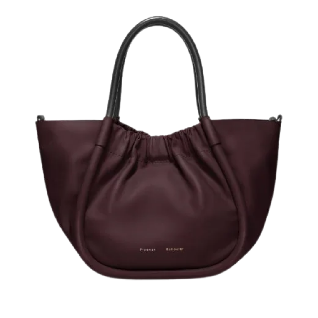 Large Ruched Tote (Chocolate Plum)